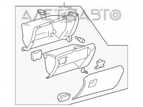 Перчаточный ящик, бардачок Lexus RX300 RX330 RX350 RX400h 04-09 черн