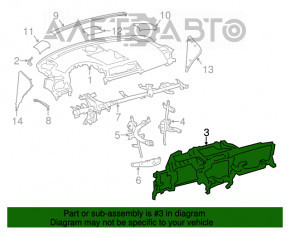 Cadru torpedo partea de jos Lexus CT200h 11-17