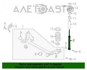 Амортизатор задний правый Kia Soul 14-19