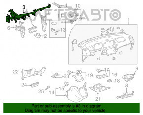 Tubul de subtorpilor pentru întărirea Lexus RX300 RX330 RX350 RX400h 04-09