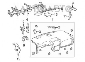 Tubul de subtorpilor pentru consolidarea Lexus RX350 RX450h 10-12