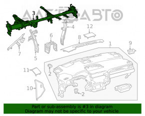 Tubul de subtorpilor pentru întărirea Lexus RX350 RX450h 16-19