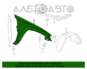 Крыло переднее правое Jeep Grand Cherokee WK2 11-21 OEM