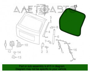 Уплотнитель резина двери багажника Dodge Durango 11- надрыв соединения