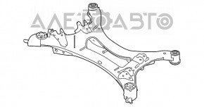 Suport spate Infiniti JX35 QX60 13- FWD cu silentblocurile crăpate.