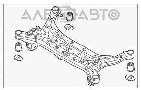 Bara spate Kia Optima 16- ruginită, defect la silentbloc.