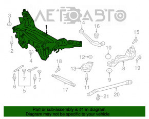 Bara spate pentru Nissan Rogue Sport 17-19 FWD