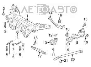 Bara spate pentru Nissan Rogue Sport 17-19 FWD