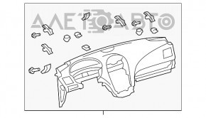 Panoul frontal al torpilei fără AIRBAG pentru Lexus ES350 07-12, negru