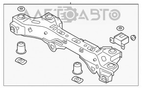 Suport spate pentru Hyundai Santa FE Sport 13-16, model FWD, ruginit, șurub blocat