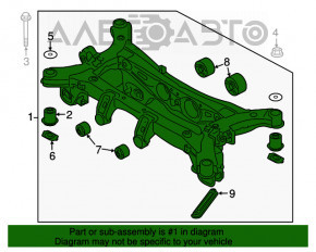 Подрамник задний Kia Sorento 14-15 AWD