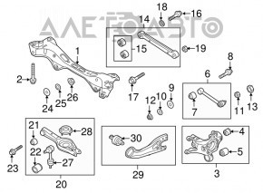 Cadru auxiliar spate Kia Optima 11-15 hibrid nou original OEM