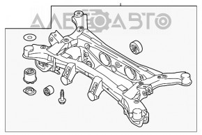 Suport spate pentru Hyundai Tucson 16-18 AWD, rupt într-un singur loc la reductor