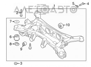 Suport spate pentru Hyundai Tucson 16-18 AWD, rupt într-un singur loc la reductor