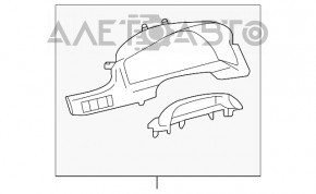 Panoul de bord al vitezei Toyota Camry v50 12-14 SUA negru