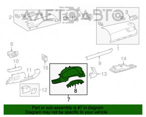 Panoul de bord al vitezei Toyota Camry v50 12-14 SUA negru