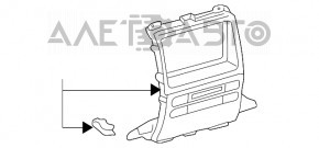 Capacul panoului de control al climatizării pentru Lexus GX470 03-09, gri.