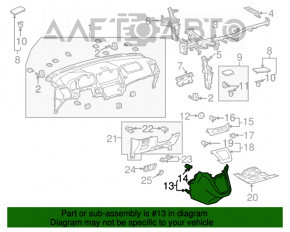 Нижняя шахта Lexus RX300 RX330 RX350 RX400h 04-09 черная