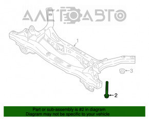 Болт крепления заднего подрамника 2шт Hyundai Sonata 15-19 140мм