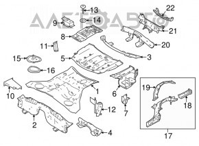 Suportul spate al cadrelor stânga Infiniti Q50 14-