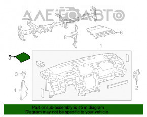 Решетка динамика передней панели правая Toyota Camry v50 12-14 usa черн, слом креп