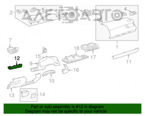 Panoul frontal stânga Toyota Camry v50 12-14 SUA sub lemn gri