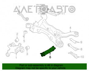 Maneta longitudinală spate dreapta Infiniti QX30 17- FWD crăpată silentioasă