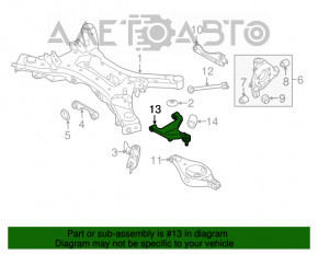 Maneta superioară stânga spate Nissan Pathfinder 13-20 crăpată silentioasă