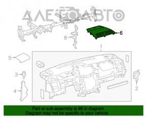 Дефлектор воздуховода торпеды центральный Toyota Camry v55 15-17 usa черный