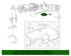 Grila difuzorului central al bordului Lexus RX350 RX450h 10-15 gri