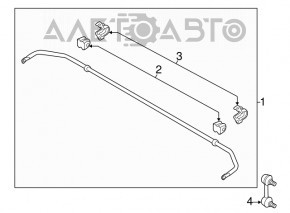 Suportul de fixare a stabilizatorului spate dreapta pentru Hyundai Sonata 11-15 hibrid