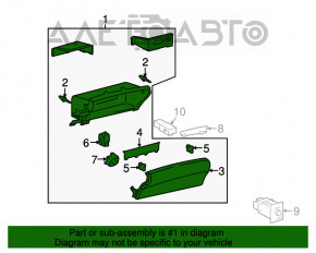 Перчаточный ящик, бардачок Lexus GS300 GS350 GS430 GS450h 06-09 коричневый с бежевым под навигацию