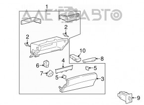 Перчаточный ящик, бардачок Lexus GS300 GS350 GS430 GS450h 06-11 серый