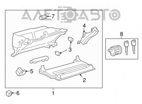 Перчаточный ящик, бардачок Lexus CT200h 11-17 черн