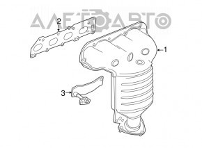 Colector de evacuare cu catalizator pentru Chevrolet Volt 11-15