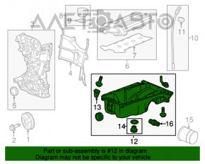 Поддон масляный Chevrolet Volt 11-15