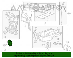 Шкив коленвала Chevrolet Volt 11-15