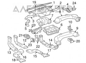 Conductă de aer stânga Lexus RX300 RX330 RX350 RX400H 04-09 gri