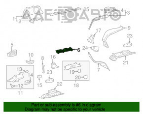 Deflectorul de aerisire a torpedoului central al Toyota Camry v70 18- negru