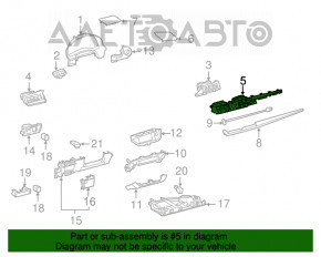 Panoul de ventilație centrală pentru Lexus ES300h ES350 13-18 fără ceasuri