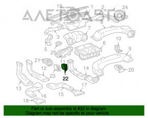 Conducta de aer centrală dreapta pentru Lexus RX300 RX330 RX350 RX400h 04-09