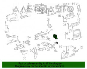 Conducta de aer centrală dreapta pentru Lexus GX470 03-09, neagră.