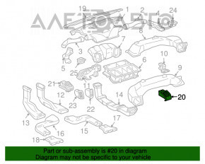 Воздуховод правый Lexus RX300 RX330 RX350 RX400H 04-09 серый