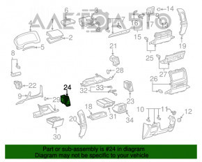 Conductă de aer centrală stânga pentru Lexus GX470 03-09, neagră.