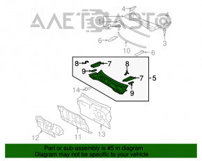 Bara de metal pentru stergatoarele de parbriz Lexus ES350 07-12