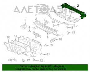 Поддон дворников металл Lexus RX300 98-03