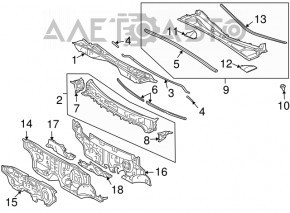 Suport stergator metalic Lexus RX300 RX330 RX350 RX400h 04-09