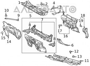 Suport metalic pentru stergatoare Toyota Highlander 20-