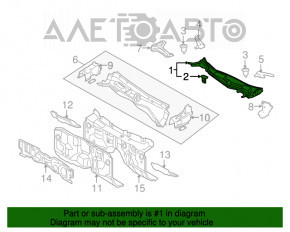 Grila stergatoarelor din plastic pentru Lexus GS300 GS350 GS430 GS450h 06-11