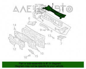 Решетка дворников пластик Lexus GX470 03-09